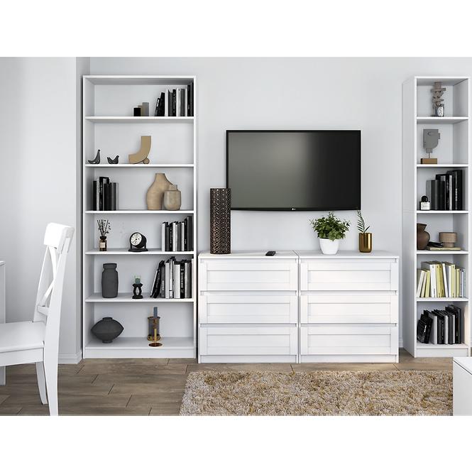 Vitrína 80cm Pafos Biela,6