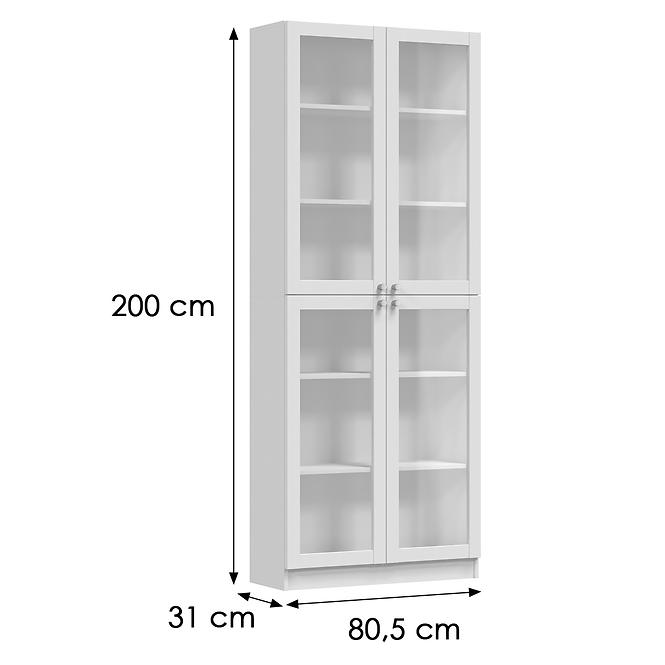 Vitrína 80cm Pafos Biela 4