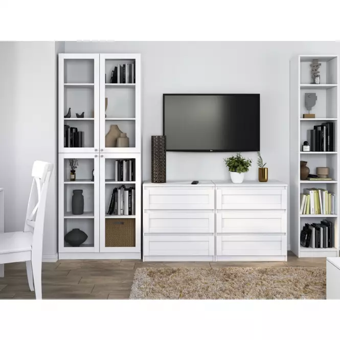 Vitrína 80cm Pafos Biela 4