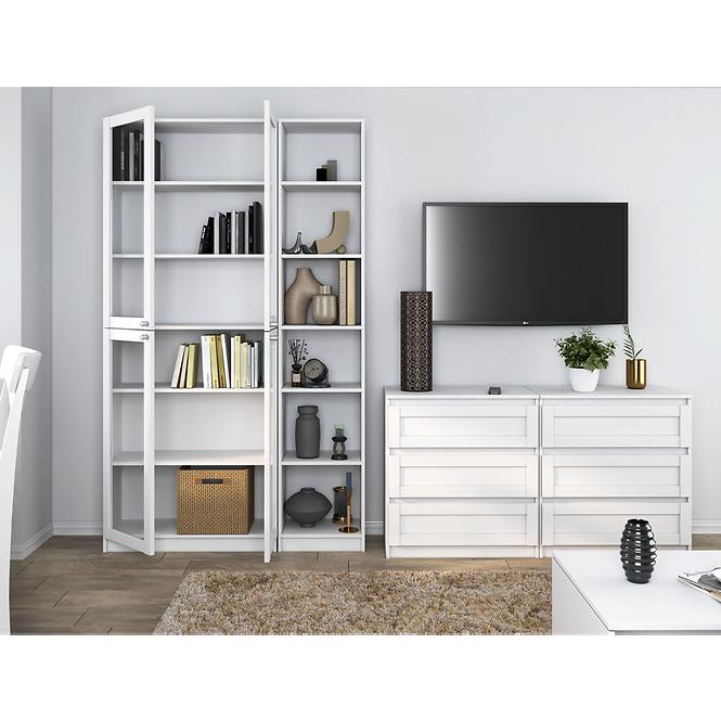 Vitrína 80cm Pafos Biela 4