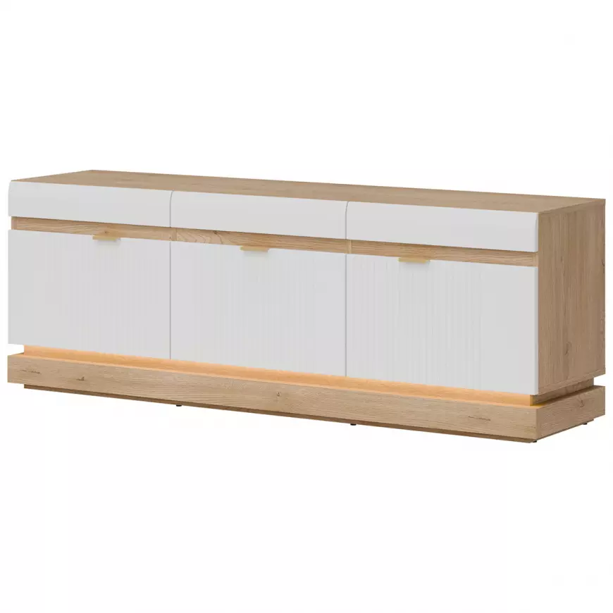 TV stolík Milton Ml01 Dub Crem Torro Biela