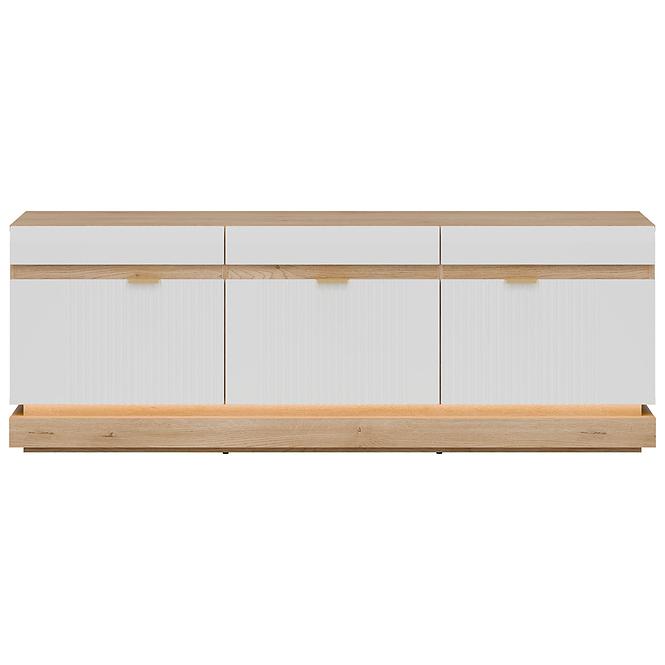 TV stolík Milton Ml01 Dub Crem Torro Biela,4