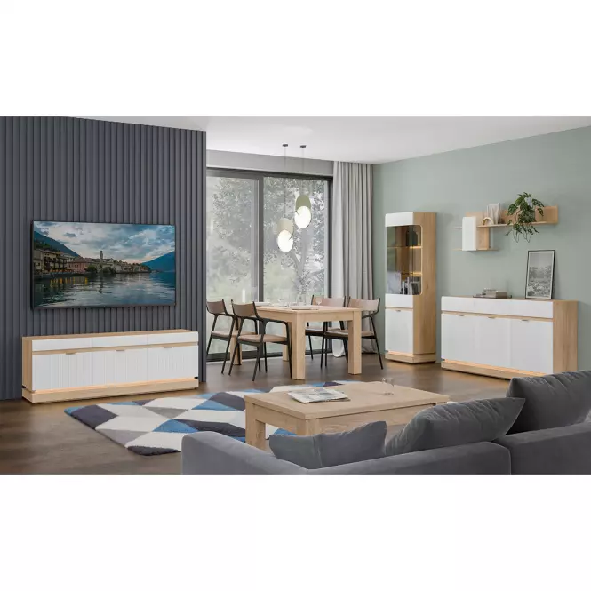 TV stolík Milton Ml01 Dub Crem Torro Biela