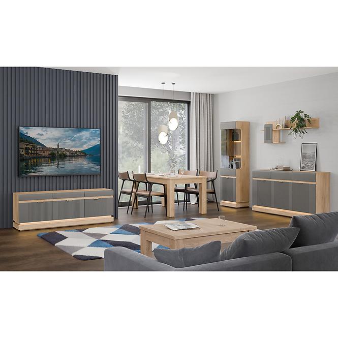 TV stolík Milton Ml01 Dub Crem Torro Sivá,6