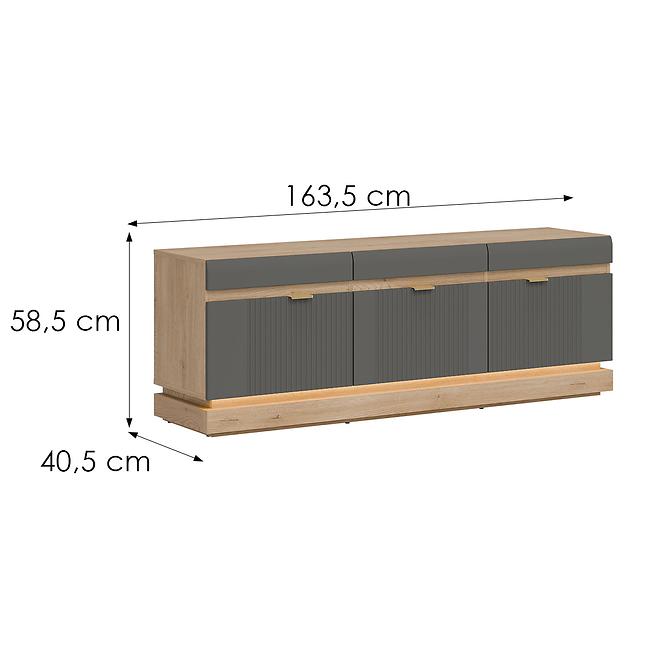 TV stolík Milton Ml01 Dub Crem Torro Sivá,2