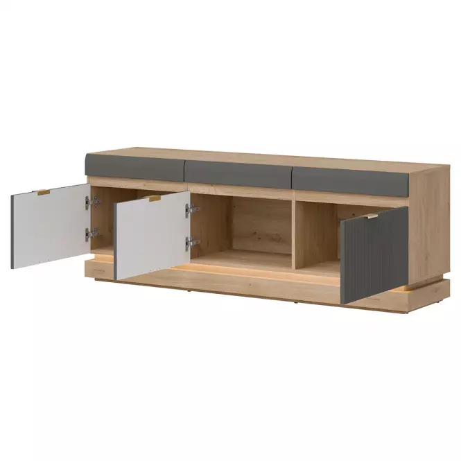 TV stolík Milton Ml01 Dub Crem Torro Sivá,3