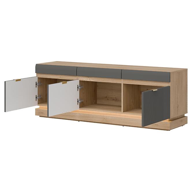 TV stolík Milton Ml01 Dub Crem Torro Sivá,3