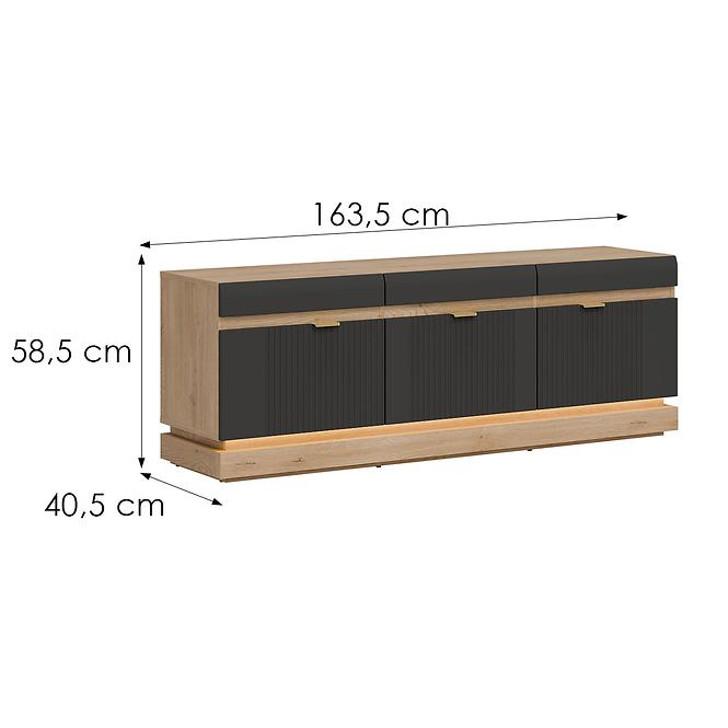 TV stolík Milton Ml01 Dub Crem Torro Antracit,2