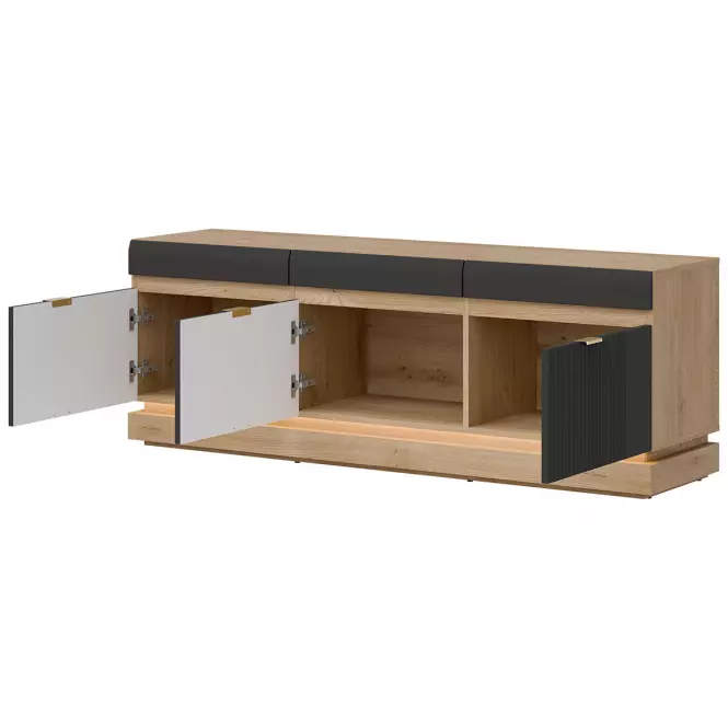 TV stolík Milton Ml01 Dub Crem Torro Antracit,4