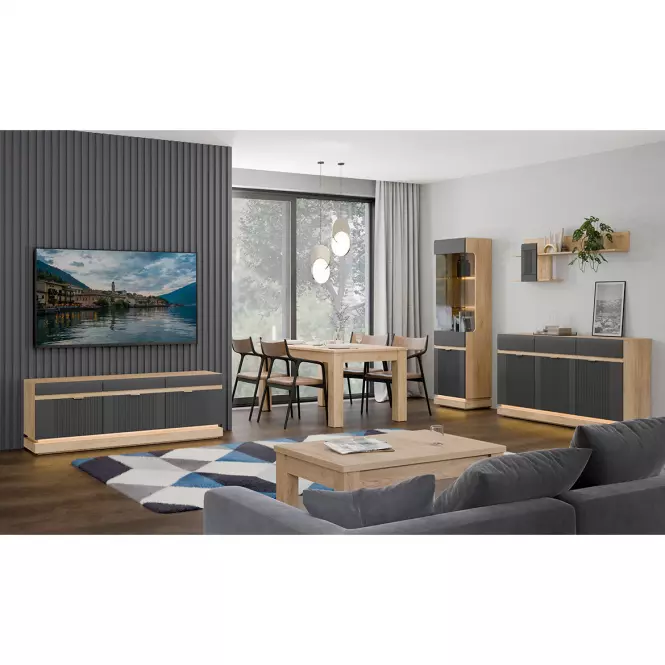 TV stolík Milton Ml01 Dub Crem Torro Antracit