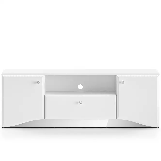 TV stolík Glamour 03 Lesklá biela,2