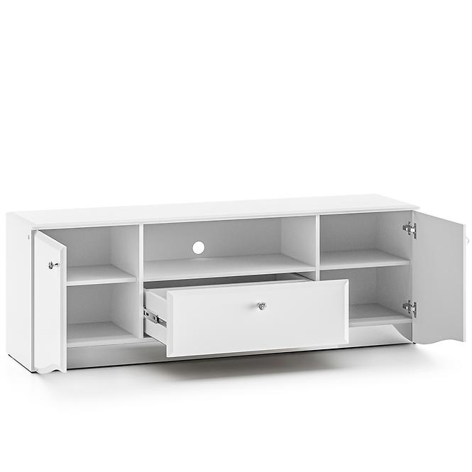TV stolík Glamour 03 Lesklá biela