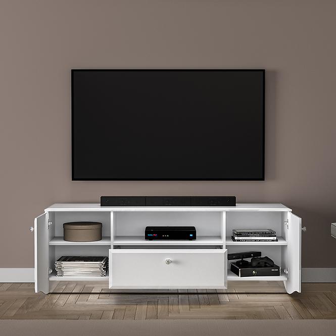 TV stolík Glamour 03 Lesklá biela