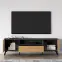 TV stolík Toscania 06 Dub Dune/jaseň čierny/sklo,9