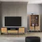 TV stolík Toscania 06 Dub Dune/jaseň čierny/sklo,10