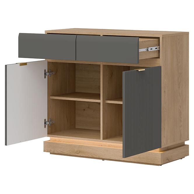 Komoda Milton ML02 dub crem torro sivý,5