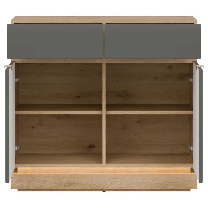Komoda Milton ML02 dub crem torro sivý,6