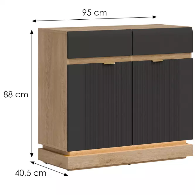 Komoda Milton ML02 dub crem torro antracit