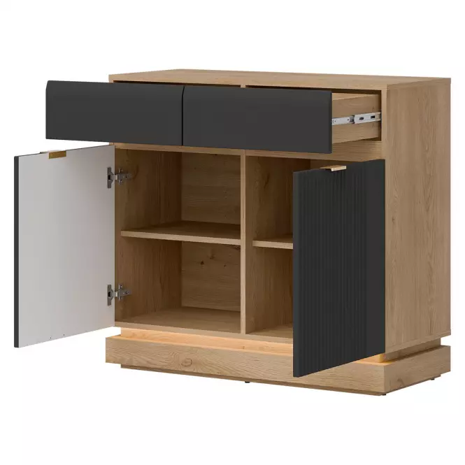 Komoda Milton ML02 dub crem torro antracit