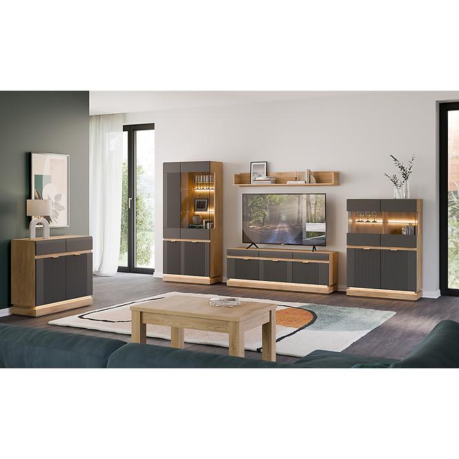 Komoda Milton ML02 dub crem torro antracyt