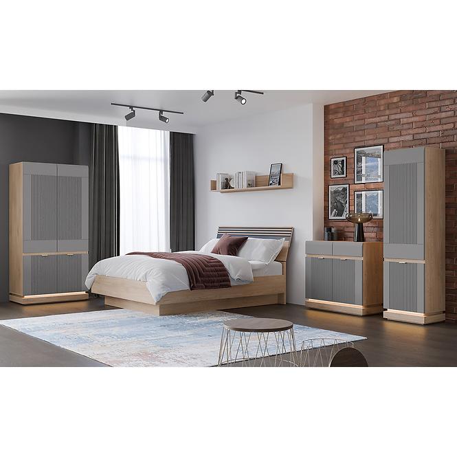 Komoda Milton ML03 dub crem torro sivý