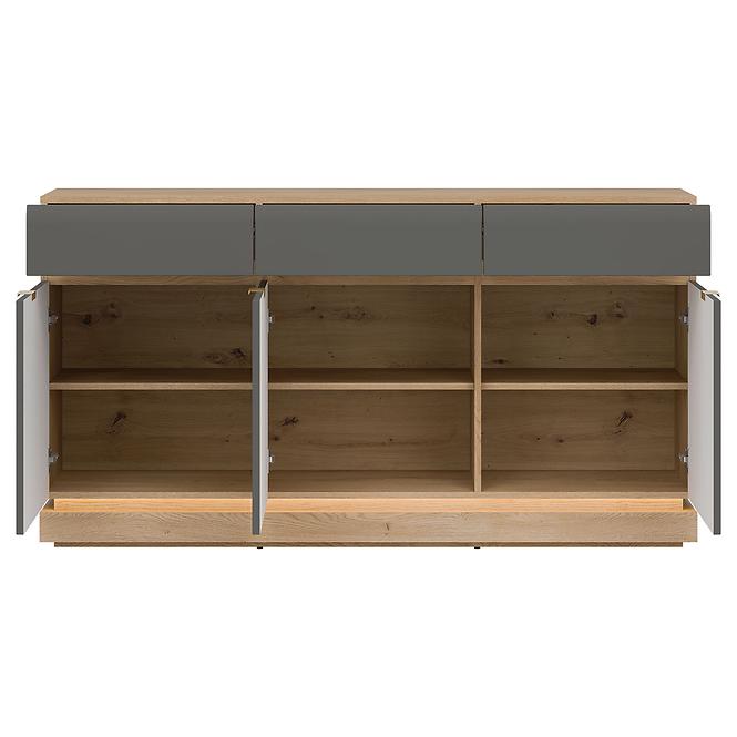 Komoda Milton ML03 dub crem torro sivý,6