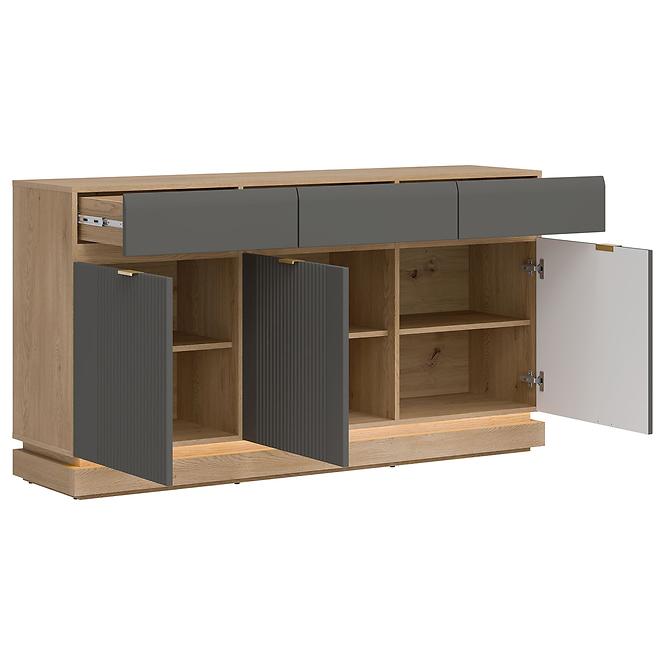 Komoda Milton ML03 dub crem torro sivý,7