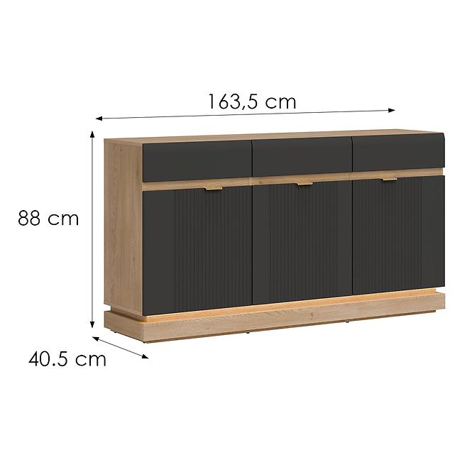 Komoda Milton ML03 dub crem torro antracyt,2