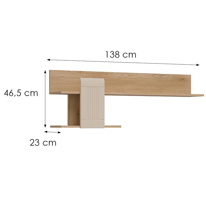 Polička Milton ML10 dub crem torro kremona,2