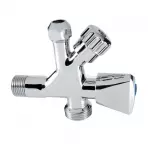 Rohový ventil Kombi 3/8” x 1/2” x 3/4” chróm