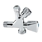 Rohový ventil Kombi 3/8” x 1/2” x 3/4” CHROM