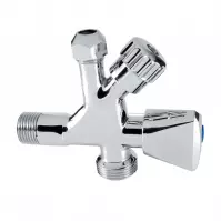 Rohový ventil Kombi 3/8” x 1/2” x 3/4” CHROM