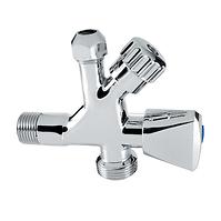 Rohový ventil Kombi 3/8” x 1/2” x 3/4” CHROM