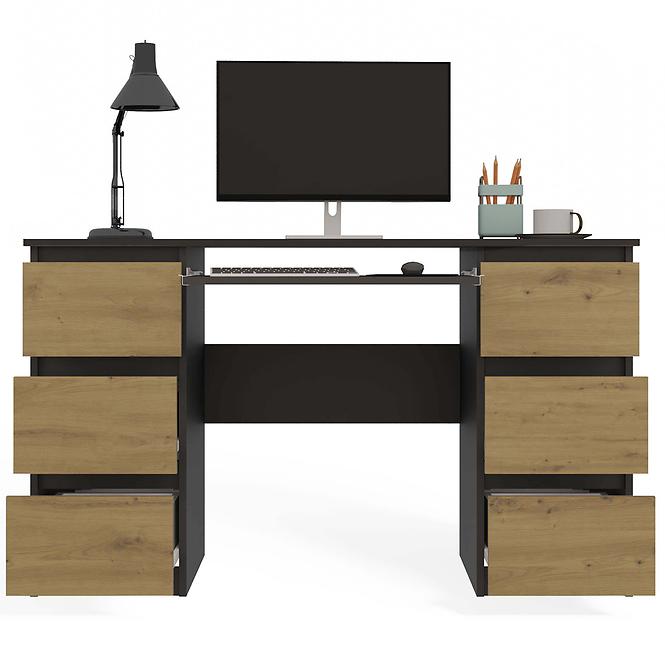 Písací stôl Kuba Antracit/Artisan Antracit,4