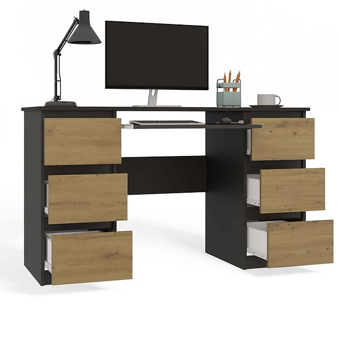 Písací stôl Kuba Antracit/Artisan Antracit,5