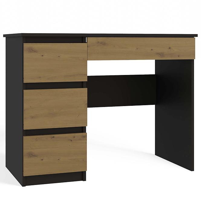 Písací stôl Mijas Vľavo Antracit/Artisan Antracit,3