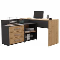 Rohový písací stôl  Dany Antracit Artisan Antracit