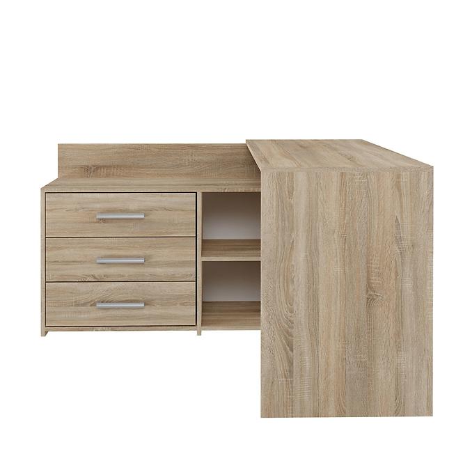 Rohový písací stôl  Dany Sonoma Antracit,4