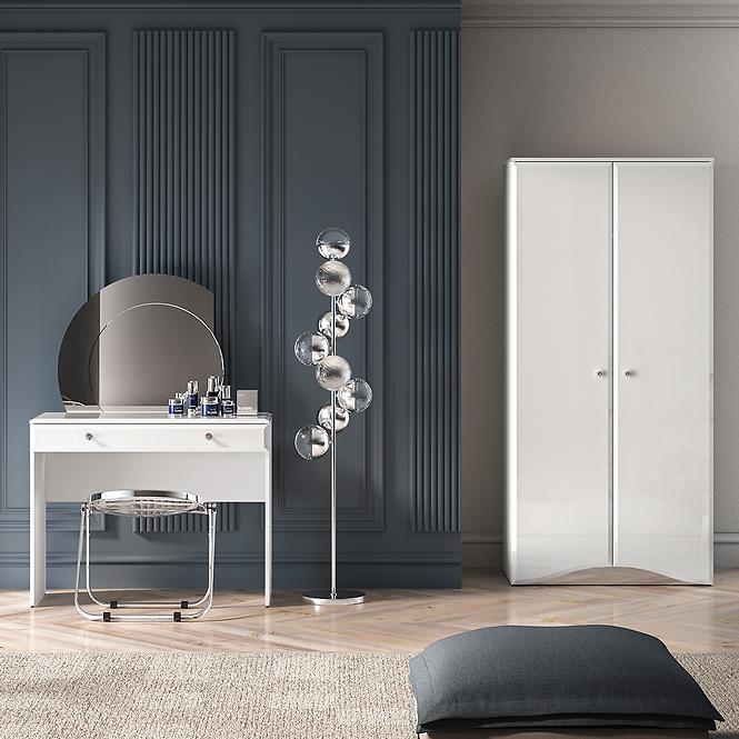 Toaletný stolík Glamour 0501 Lesklá biela