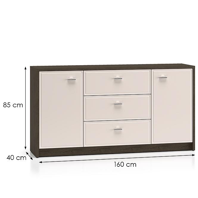 36LG+SYS.AVANTE 04 KOMODA DĄB WINDMILL DARK/CASHMERE