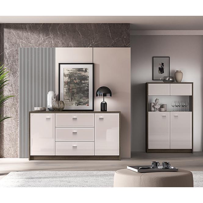 36LG+SYS.AVANTE 04 KOMODA DĄB WINDMILL DARK/CASHMERE