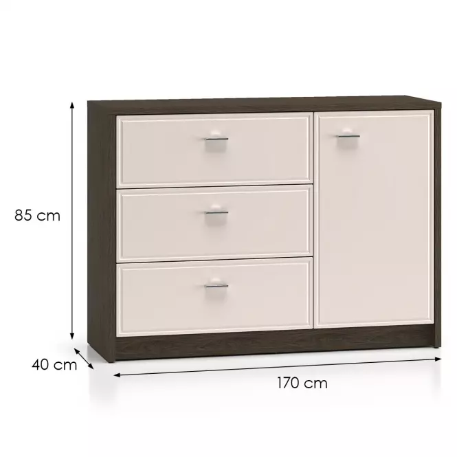 36LG+SYS.AVANTE 05 KOMODA DĄB WINDMILL DARK/CASHMERE