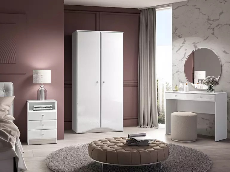 36LG+SYS GLAMOUR 02 KOMODA BIAŁY POŁYSK