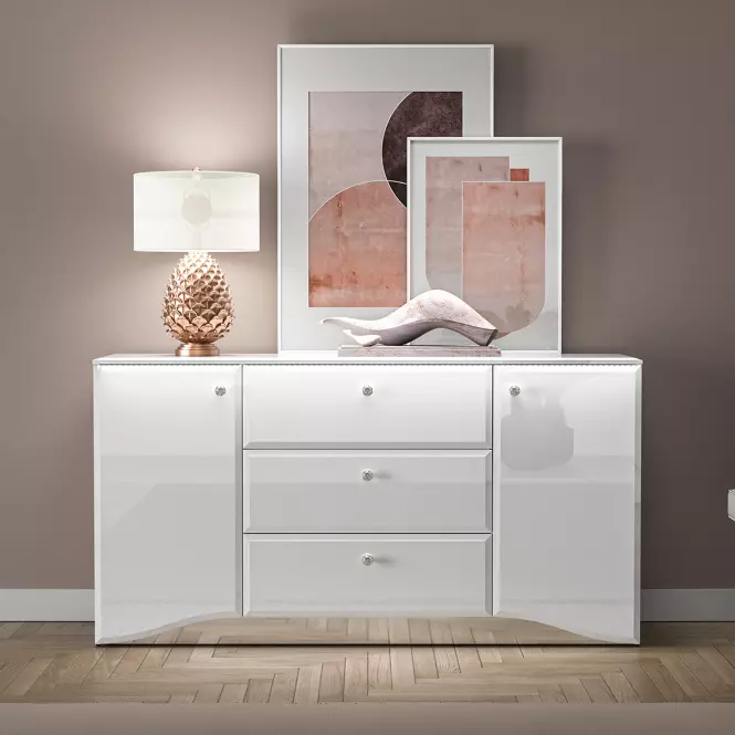 36LG+SYS GLAMOUR 02 KOMODA BIAŁY POŁYSK