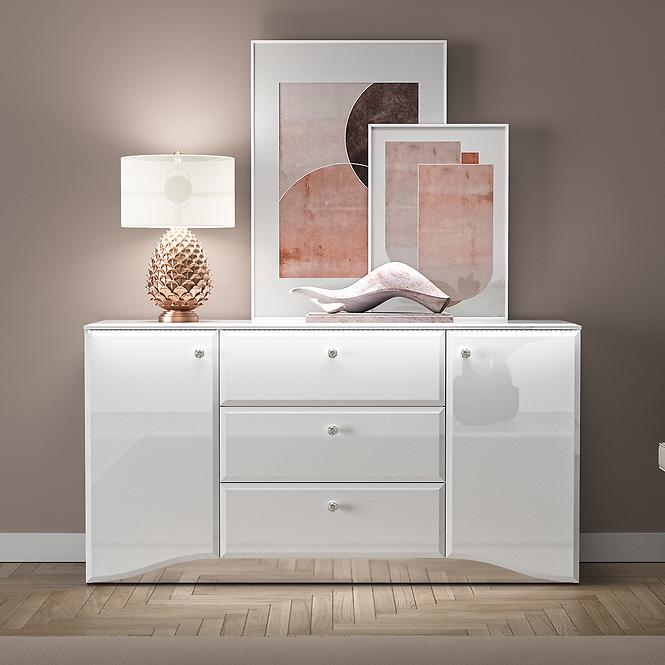 36LG+SYS GLAMOUR 02 KOMODA BIAŁY POŁYSK