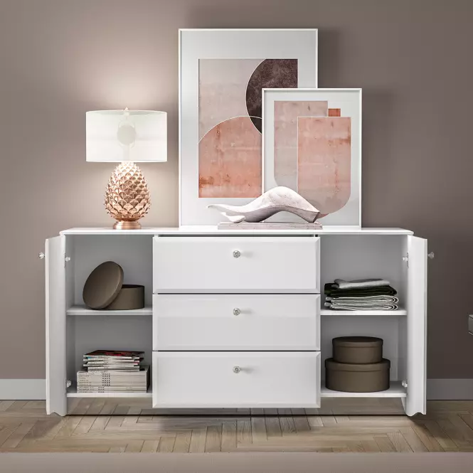 36LG+SYS GLAMOUR 02 KOMODA BIAŁY POŁYSK