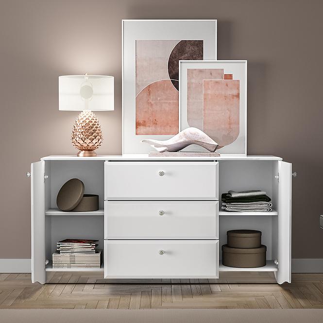 36LG+SYS GLAMOUR 02 KOMODA BIAŁY POŁYSK