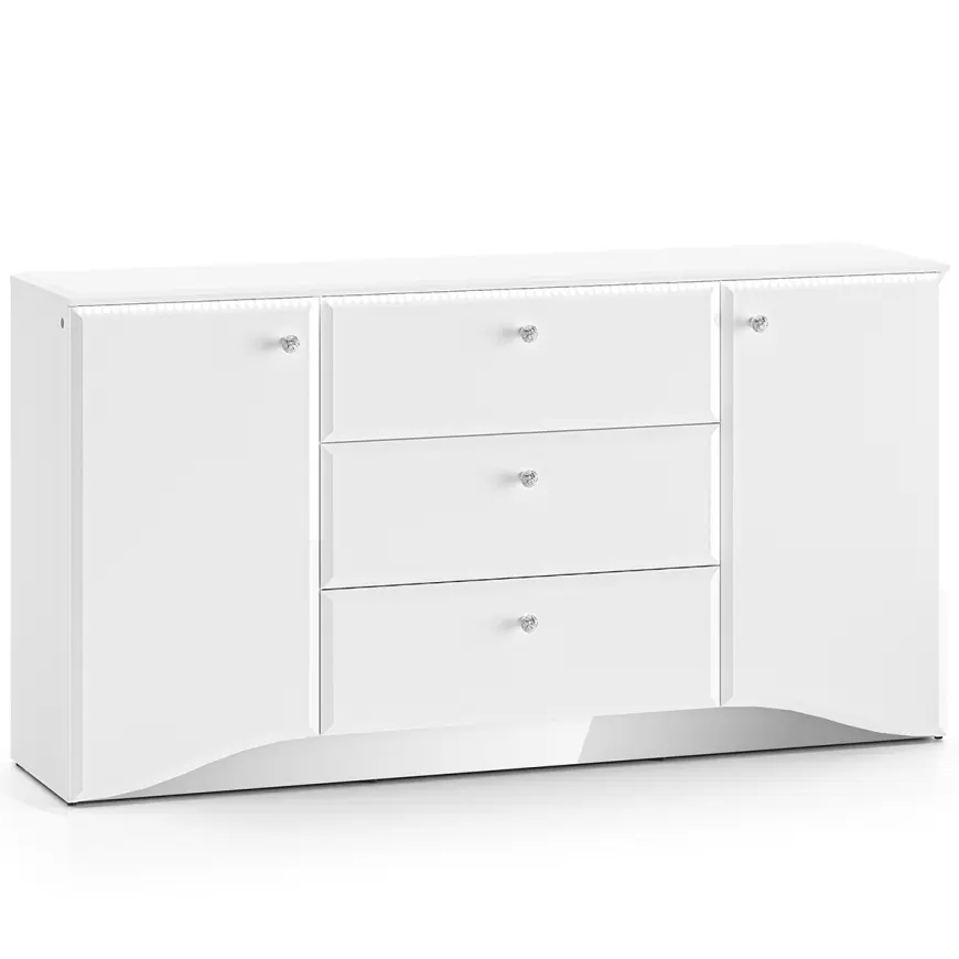 Komoda Glamour 02 biela lesklá