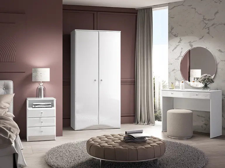 Komoda Glamour 02 biela lesklá,12
