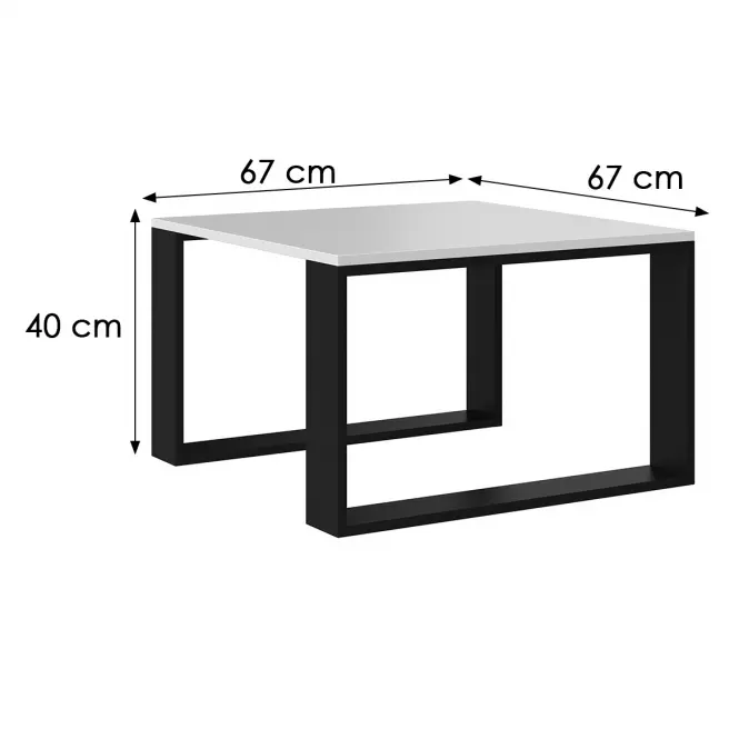 Konferenčný stolík Modern Mini Biela/Čierna